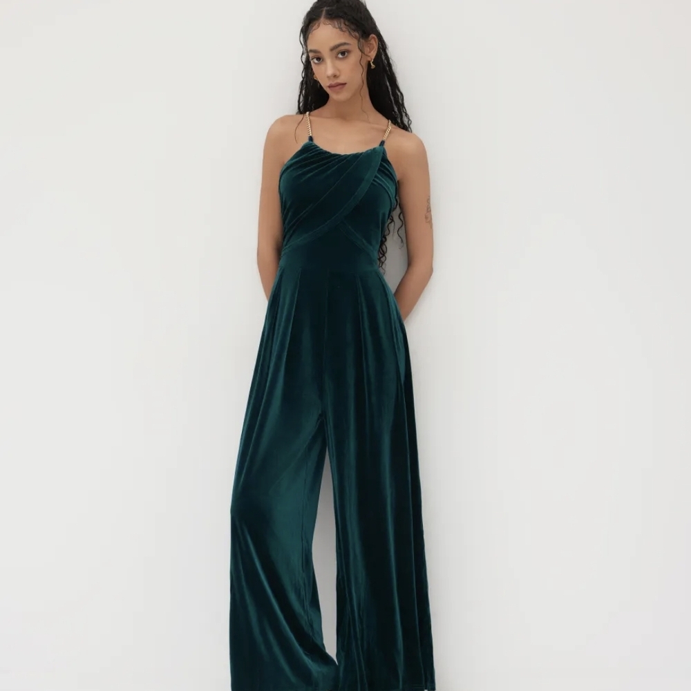 Cider Blue Asymmetrical Ruched Gown